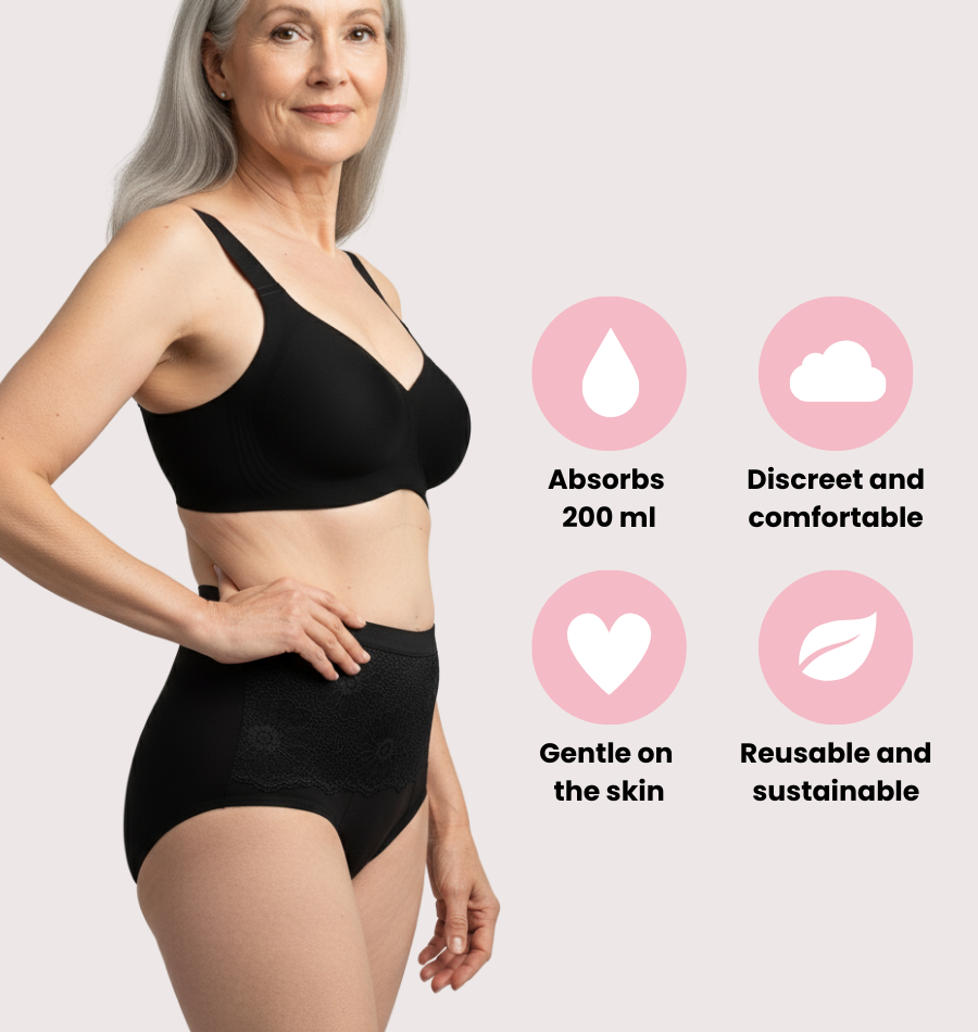 Floral Lace Brief – Extra Heavy Urine Leakage - Sale