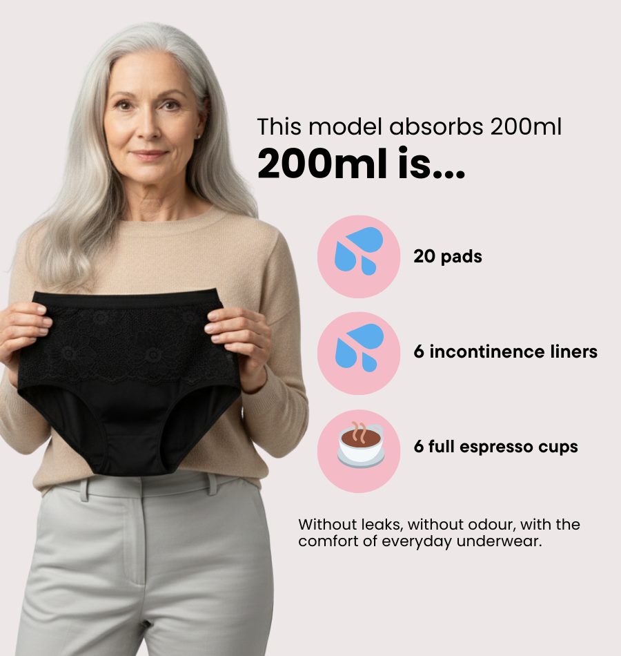 Floral Lace Brief – Extra Heavy Urine Leakage