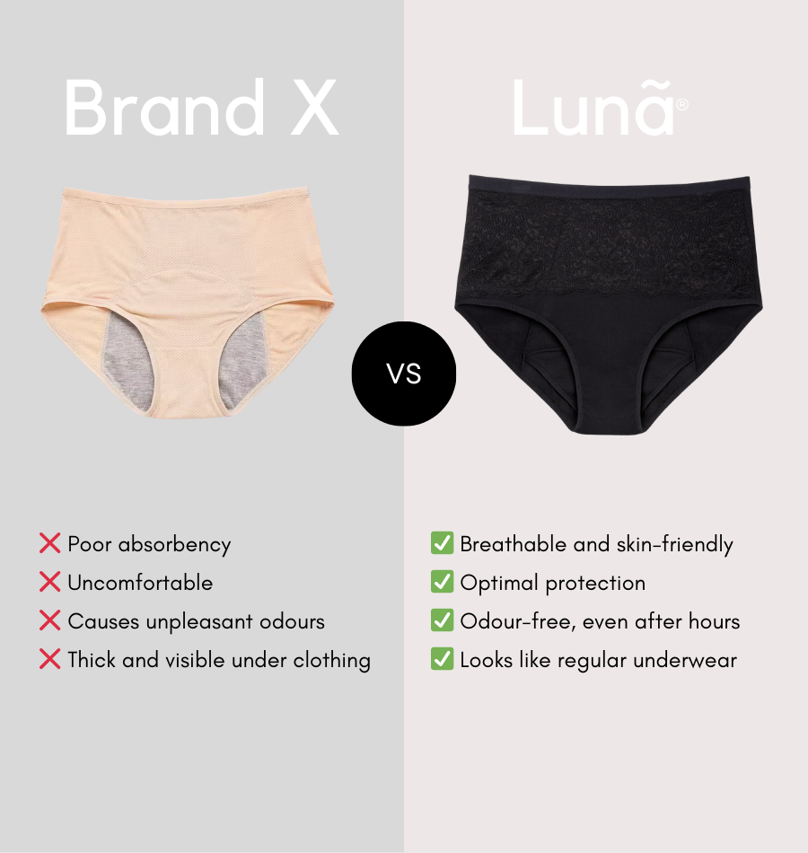 Floral Lace Brief – Extra Heavy Urine Leakage