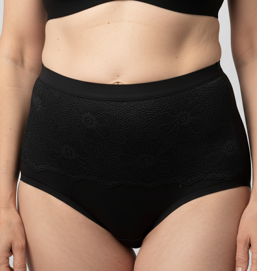 Floral Lace Brief – Extra Heavy Urine Leakage